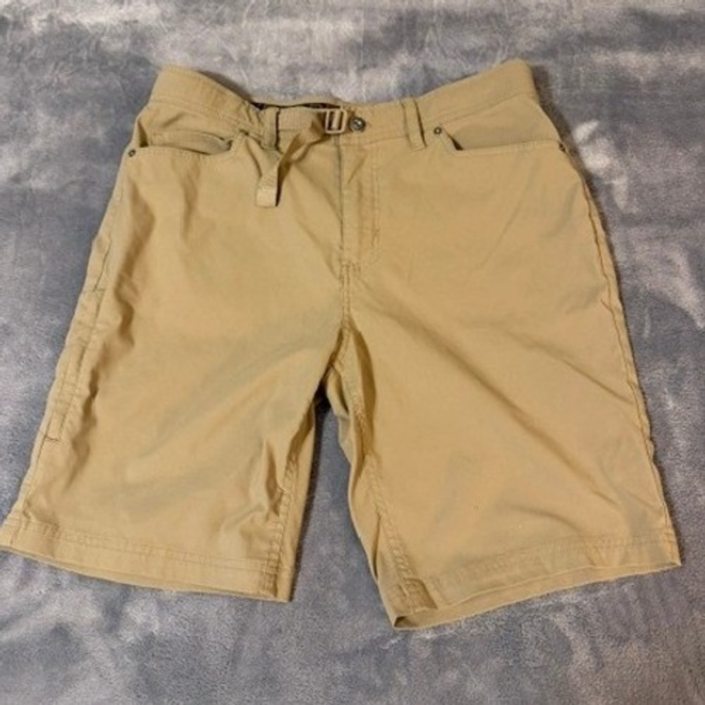Gerry Mens Performance Hiking Shorts Tan Khaki Size 34 Stretch Utility Outdoor